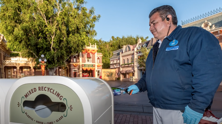 Disney employee recycles rubbish 