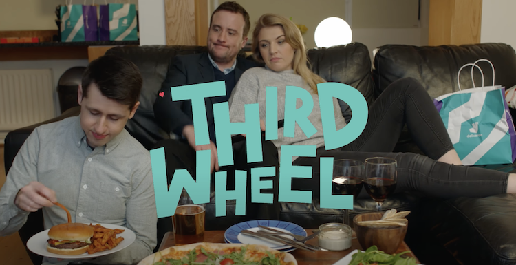 Deliveroo TV ad campaign for Third Wheel at Valentine's