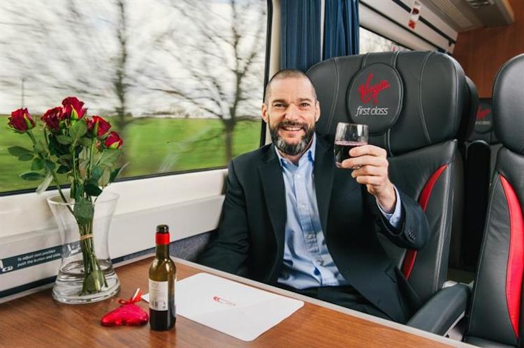 Fred-Sirieix on Virgin Train for Valentines