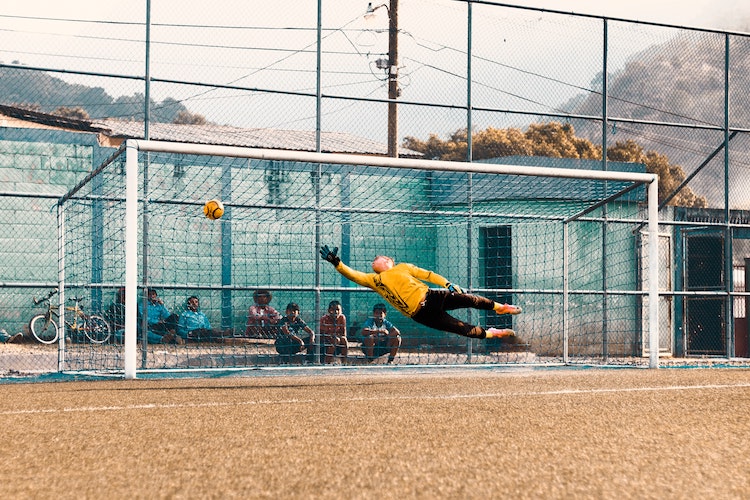 keeper in yellow jersey saves goal