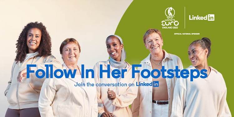 Follow in her footsteps campaign for LinkedIn